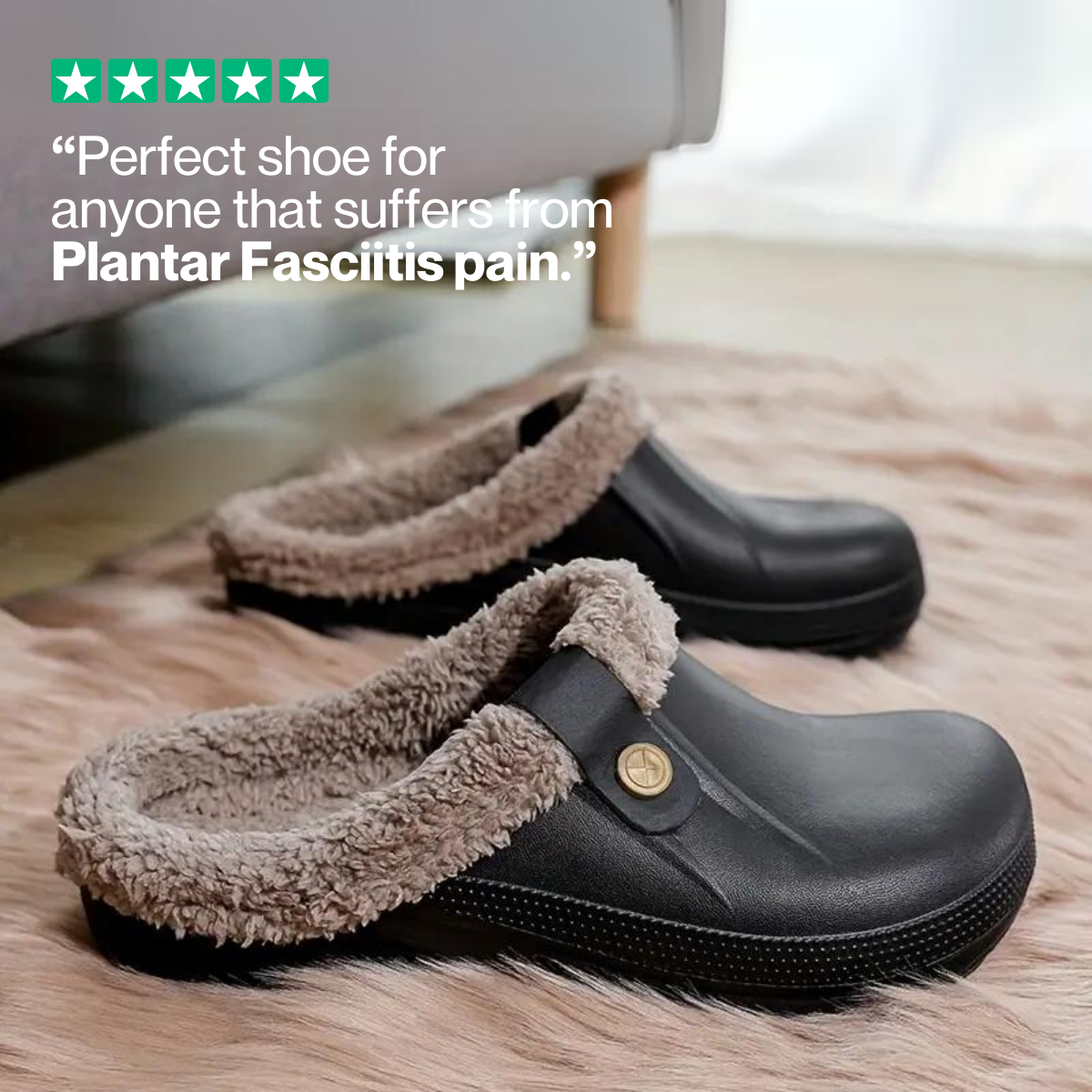 Arlo Fuzzy - Healthy & Non-Slip Comfort Clog Mules Black Friday